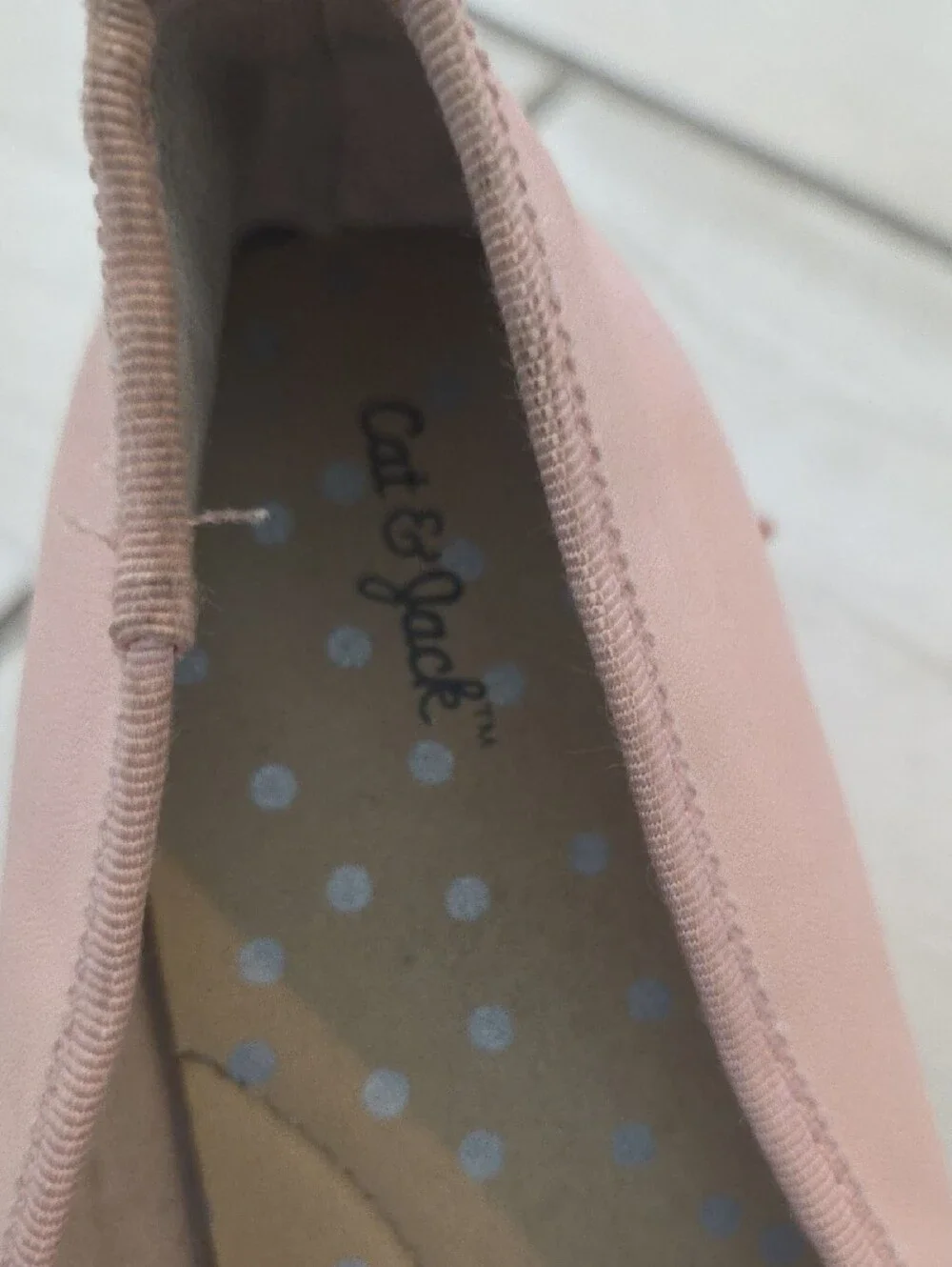 Cat & Jack Girls' Pale Pink Ballet Flats with Bow Size 5